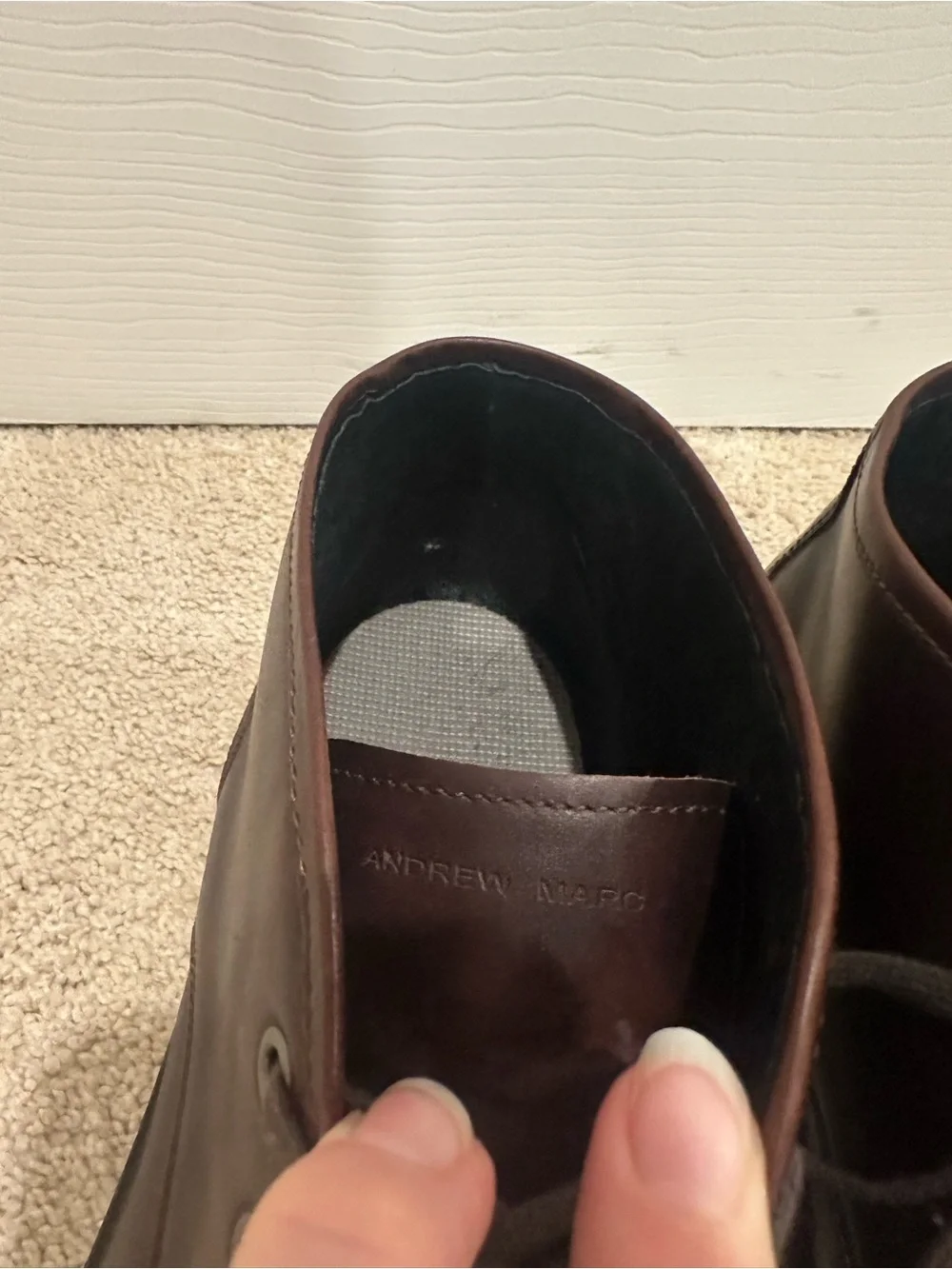 Andrew Marc Dark Brown Leather Chukka Boots